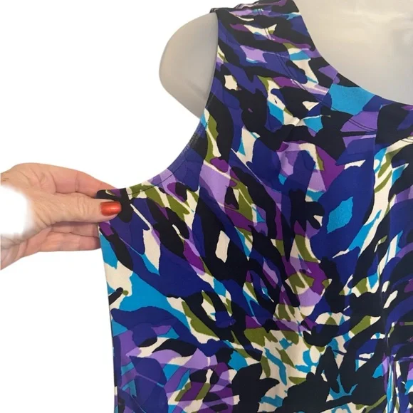 GORGEOUS Jones New York  Print Sleeveless Top/Shell    XLARGE   #G - Picture 3 of 6
